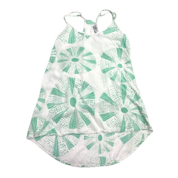 Otaheite Hawaii Dress Coverup Beach Chic Blue/Green White Sleeveless Size Small - Picture 1 of 8